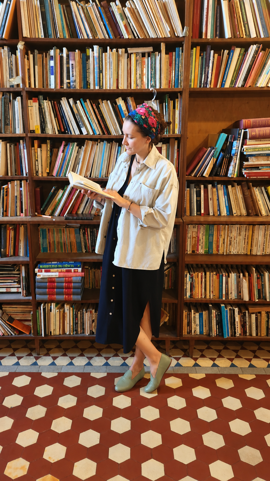 Hajer Khader Bziri, founder of Bairro Arab, in Lisbon wearing OSAY